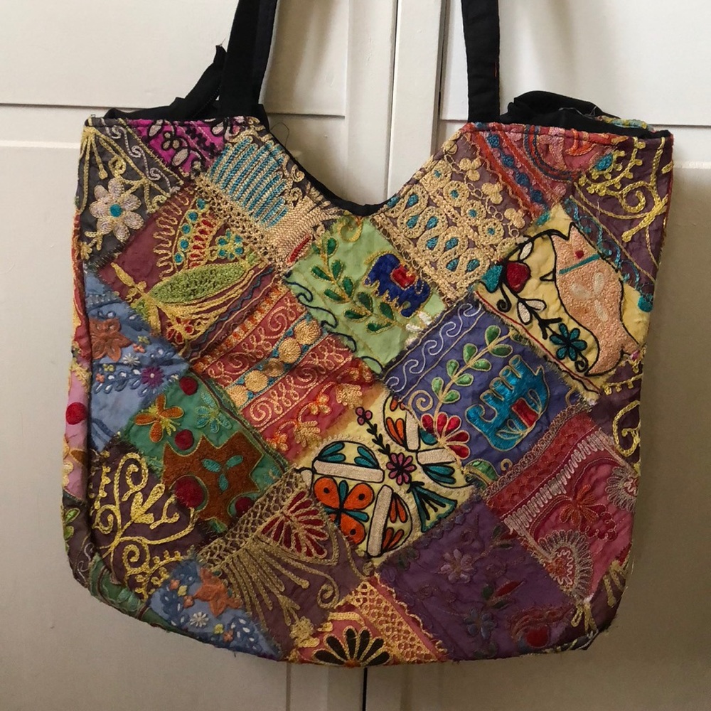 Hand embroidered bag
